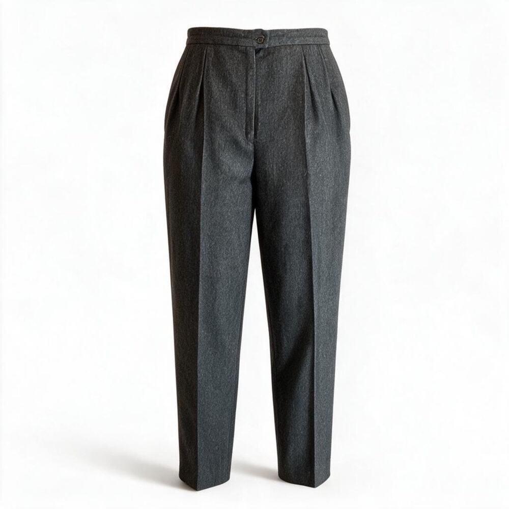 JH Collectibles Size 16 Wool Blend Dress Pants Gray Pleated Trousers Old Money